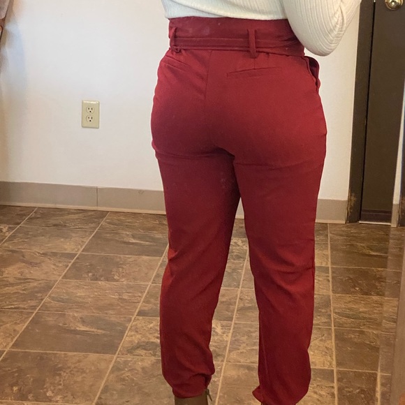 JUSTFAB “OxBlood” Belted Trousers - Picture 4 of 5